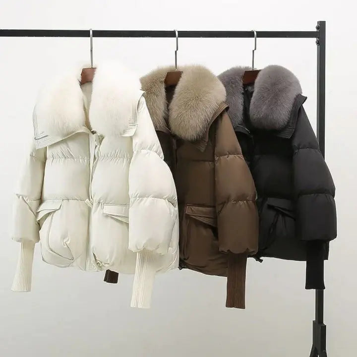 Women's Puffer Jacket with Faux Fur Collar | Ultra-Warm Design | Winter Outerwear