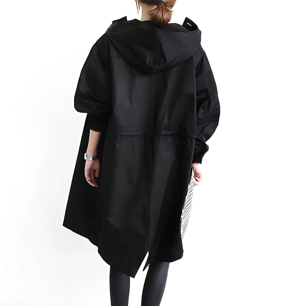 Oversized Hooded Trench Coat | Lightweight and Relaxed Fit | Stylish and Practical