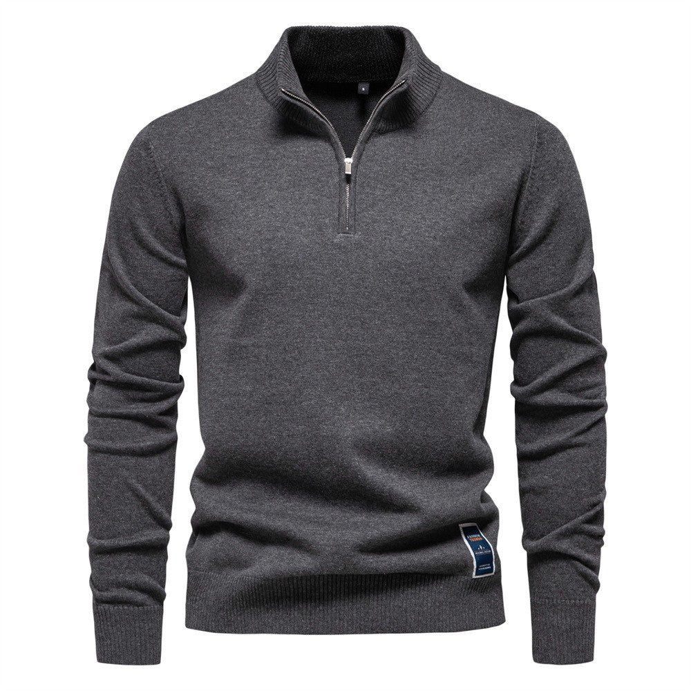 Half-Zip Knit Sweater | Cotton Blend | Warm and Stylish