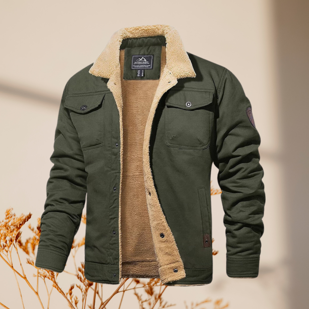 Sherpa-Lined Jacket | Warm & Stylish | Rugged Outdoor Design