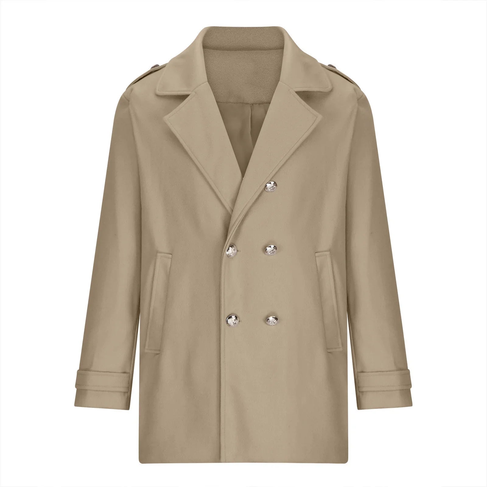 Double-Breasted Trench Coat | Wool Blend | Timeless and Sophisticated