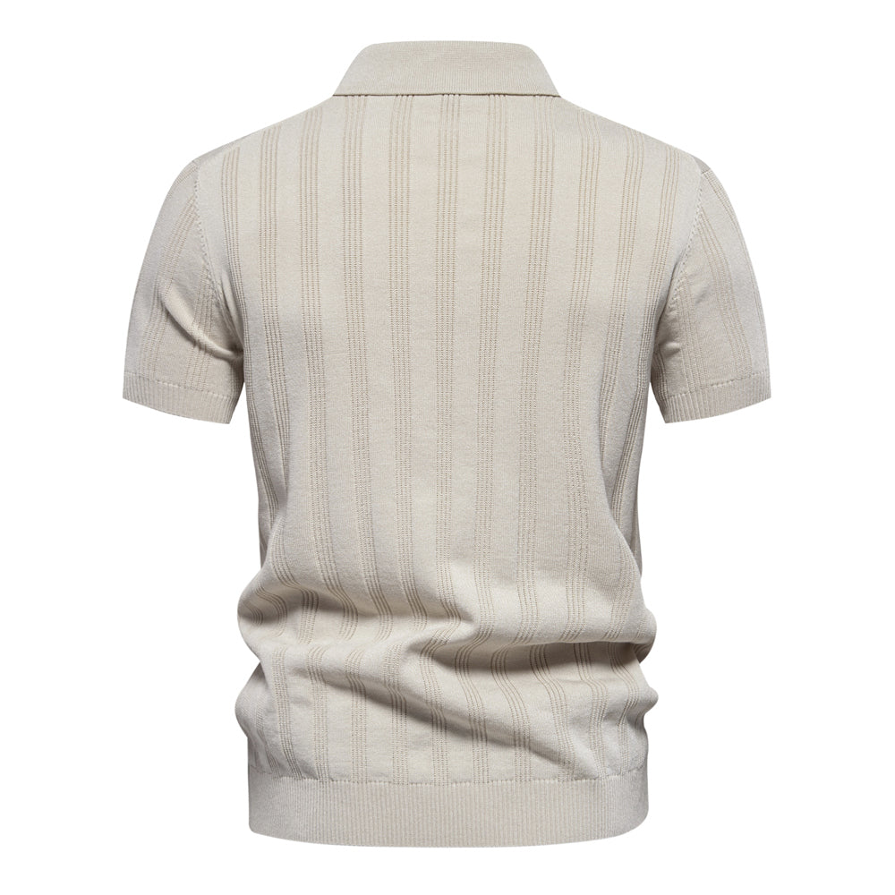 Knitted Polo Shirt | Soft Cotton Blend | Timeless Smart-Casual Style