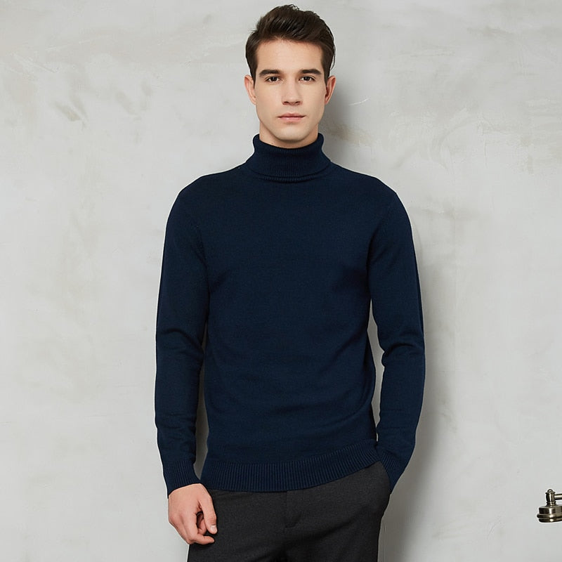 Classic Turtleneck Sweater | Cotton Blend | Slim Fit