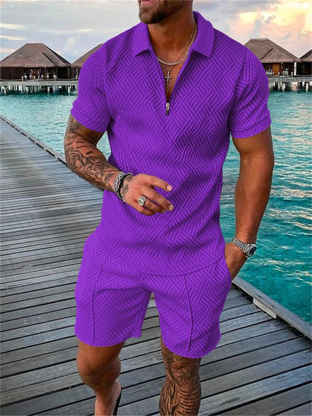 Summer Shirt and Shorts Set | Breathable Cotton Blend | Relaxed Summer Style