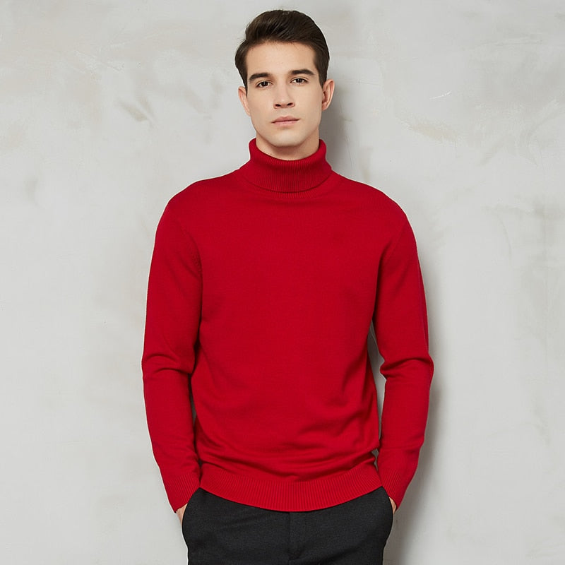 Classic Turtleneck Sweater | Cotton Blend | Slim Fit