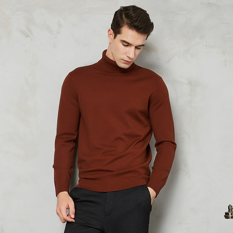 Classic Turtleneck Sweater | Cotton Blend | Slim Fit