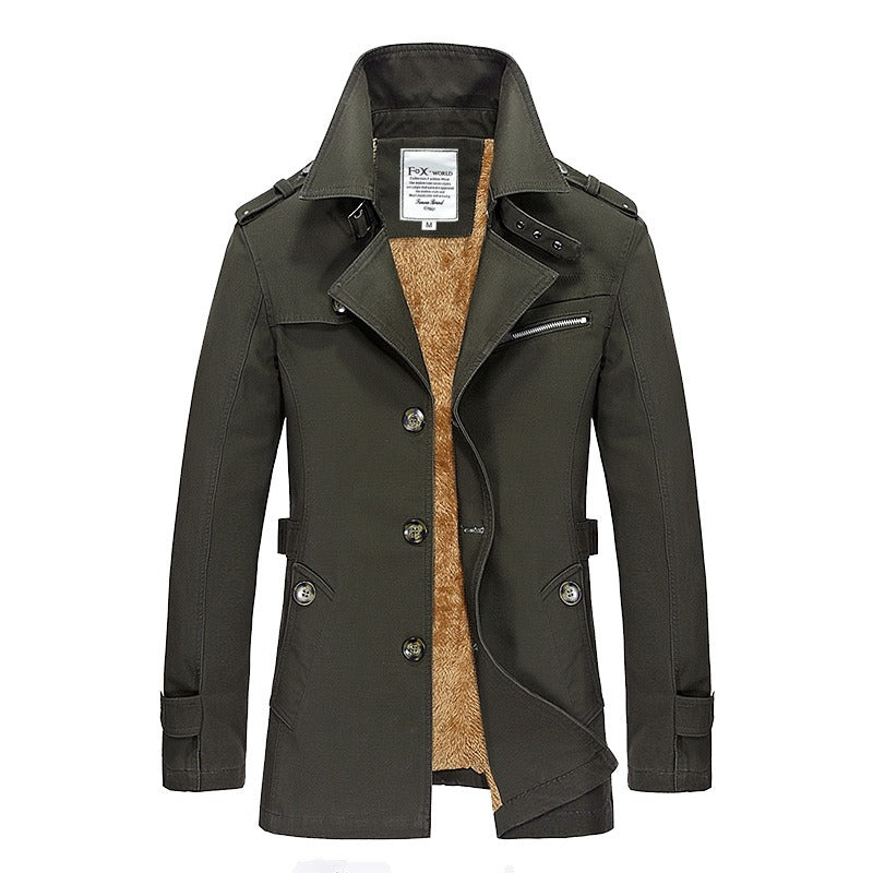 Men's Trench Coat | Double-Breasted Design | Classic Autumn-Winter Wear