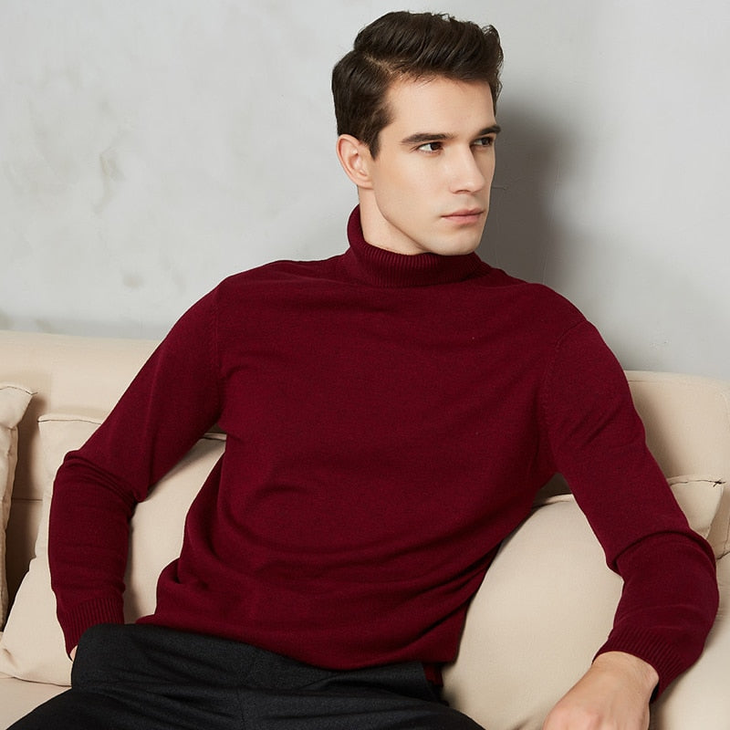 Classic Turtleneck Sweater | Cotton Blend | Slim Fit