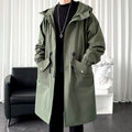 Hooded Longline Trench Coat | Water-Resistant | Minimalist Design