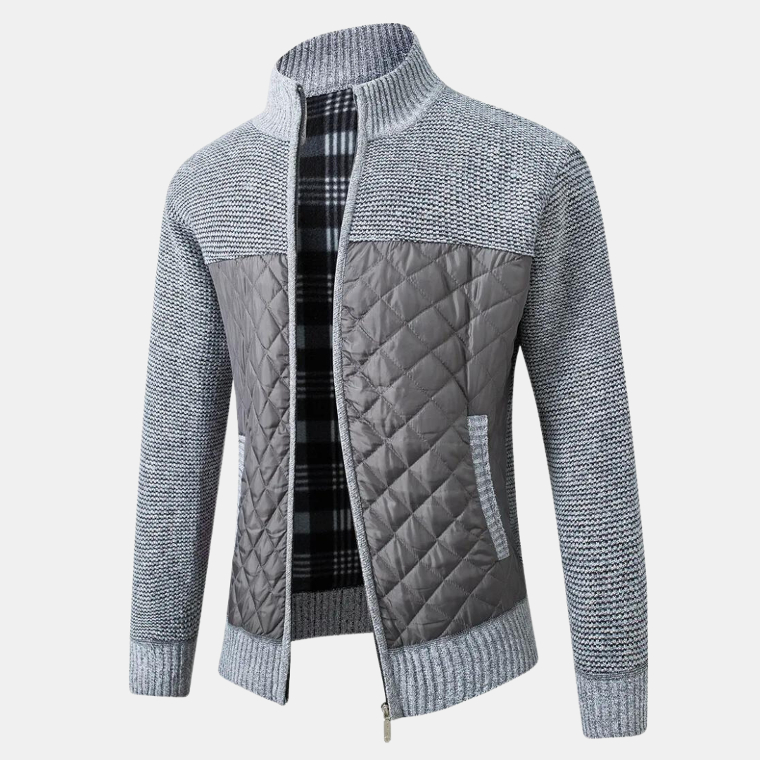 Quilted Knit Cardigan | Warm & Stylish | Versatile Design