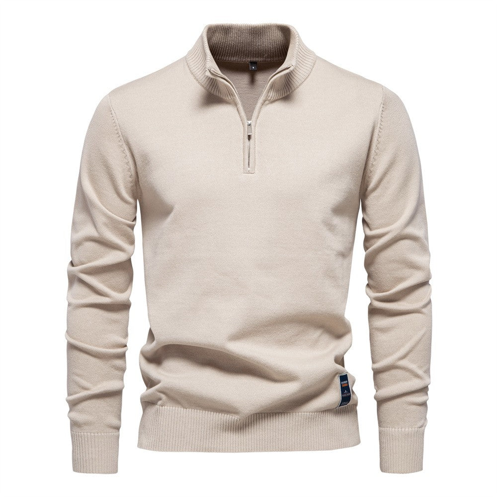 Half-Zip Knit Sweater | Cotton Blend | Warm and Stylish