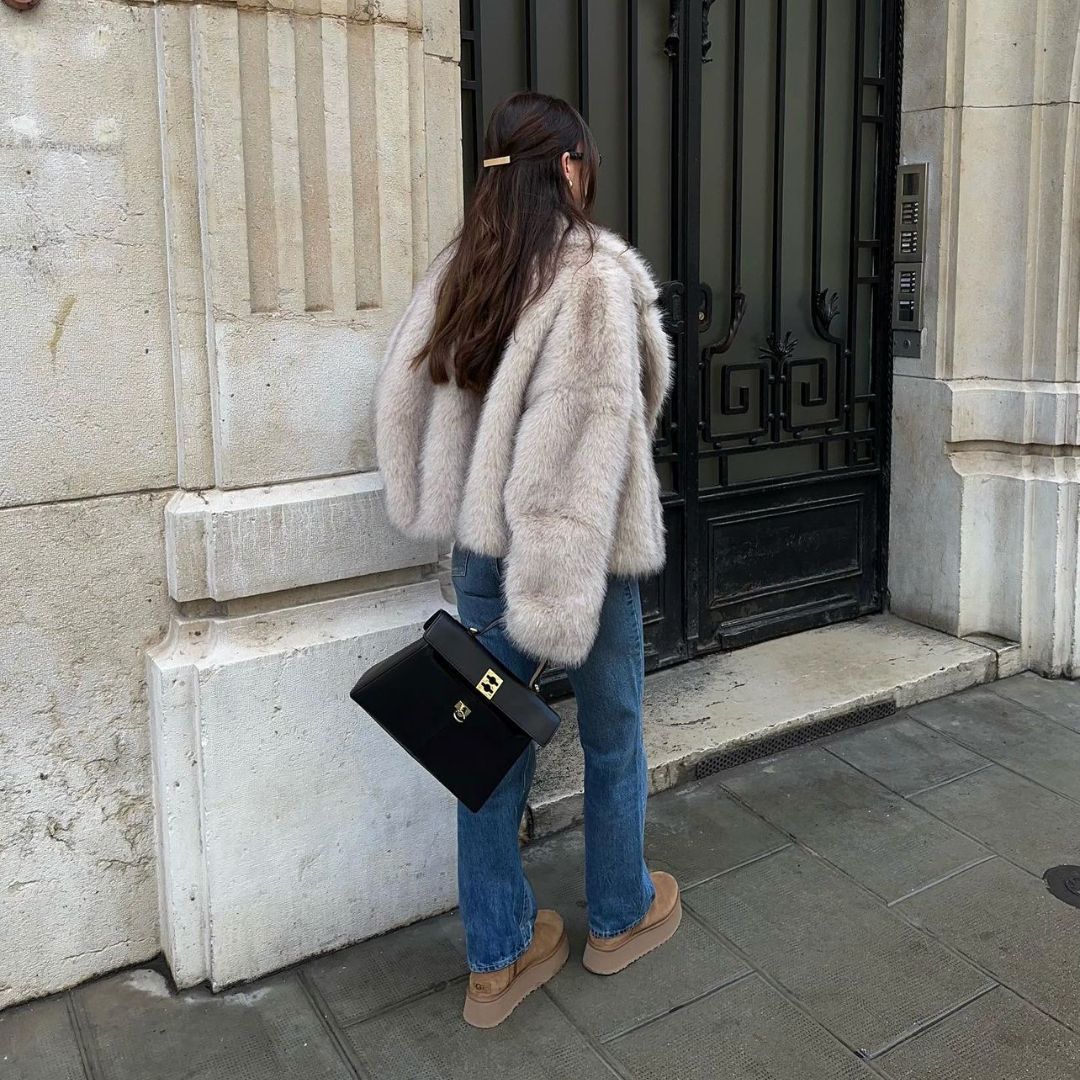 Faux Fur Cropped Jacket | Luxurious & Warm | Modern Design