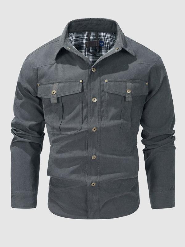 Fleece-Lined Shirt Jacket | Durable & Warm | Outdoor & Casual Wear