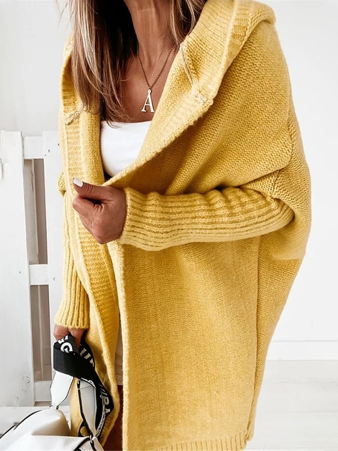 Oversized Hooded Cardigan | Soft Knit | Cozy & Stylish