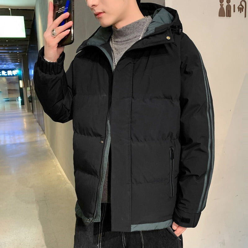 Men's Puffer Jacket | Hooded Design | Casual Winter Wear