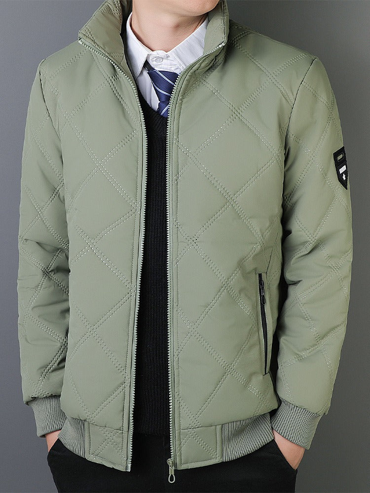 Men's Quilted Jacket | Faux Fur Lining | Winter Warmth