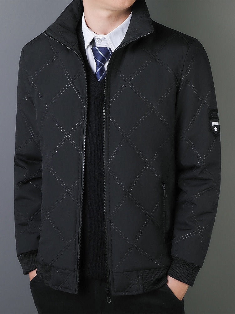Men's Quilted Jacket | Faux Fur Lining | Winter Warmth