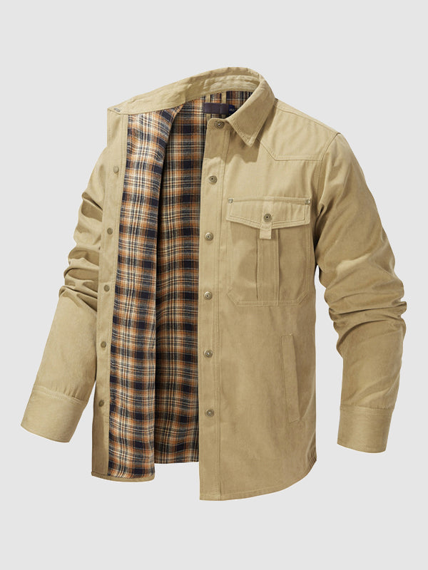Fleece-Lined Shirt Jacket | Durable & Warm | Outdoor & Casual Wear