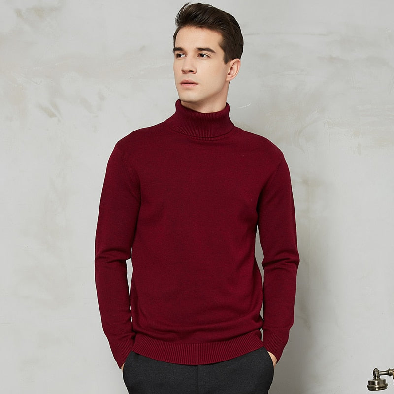 Classic Turtleneck Sweater | Cotton Blend | Slim Fit