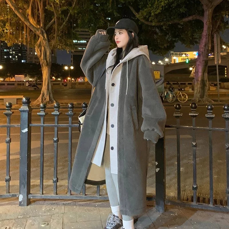 Long Teddy-Lined Winter Coat | Plush Warmth | Casual Elegance