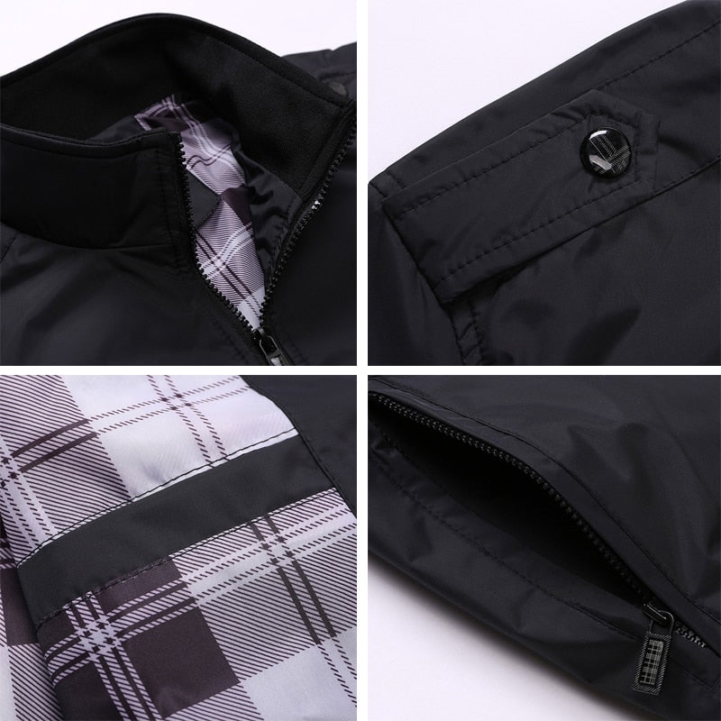 Lightweight Plaid-Lined Bomber Jacket | Classic Design | Everyday Comfort