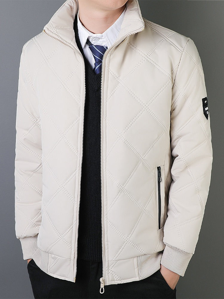 Men's Quilted Jacket | Faux Fur Lining | Winter Warmth