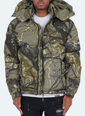 Camo Puffer Jacket | Insulated Design | Rugged and Warm