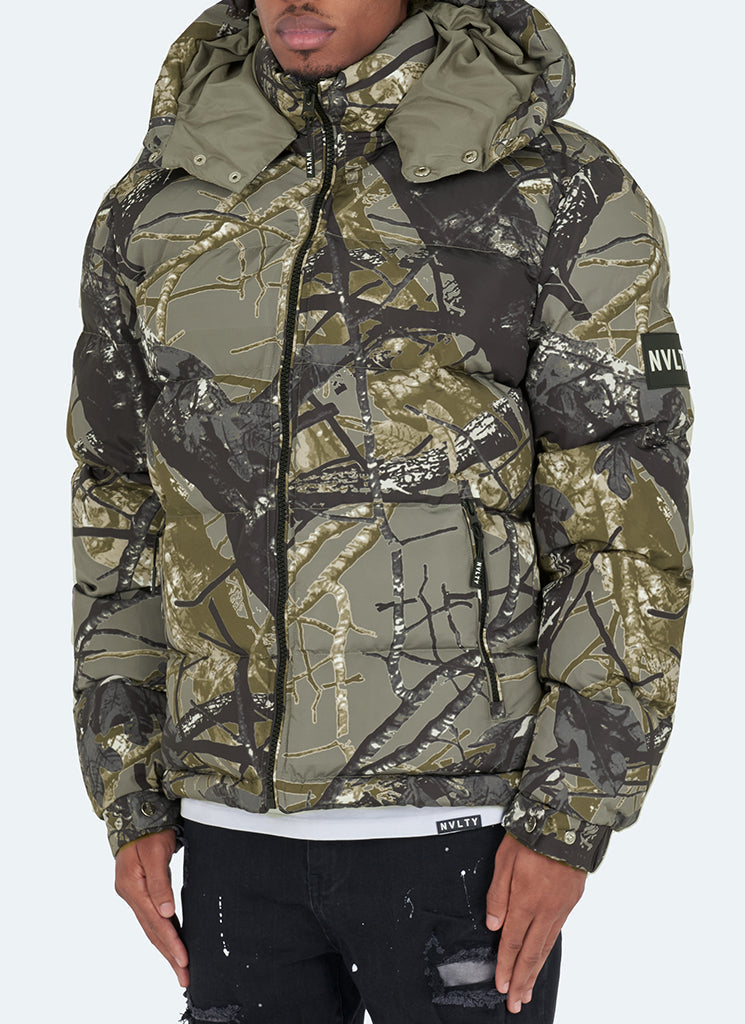 Camo Puffer Jacket | Insulated Design | Rugged and Warm