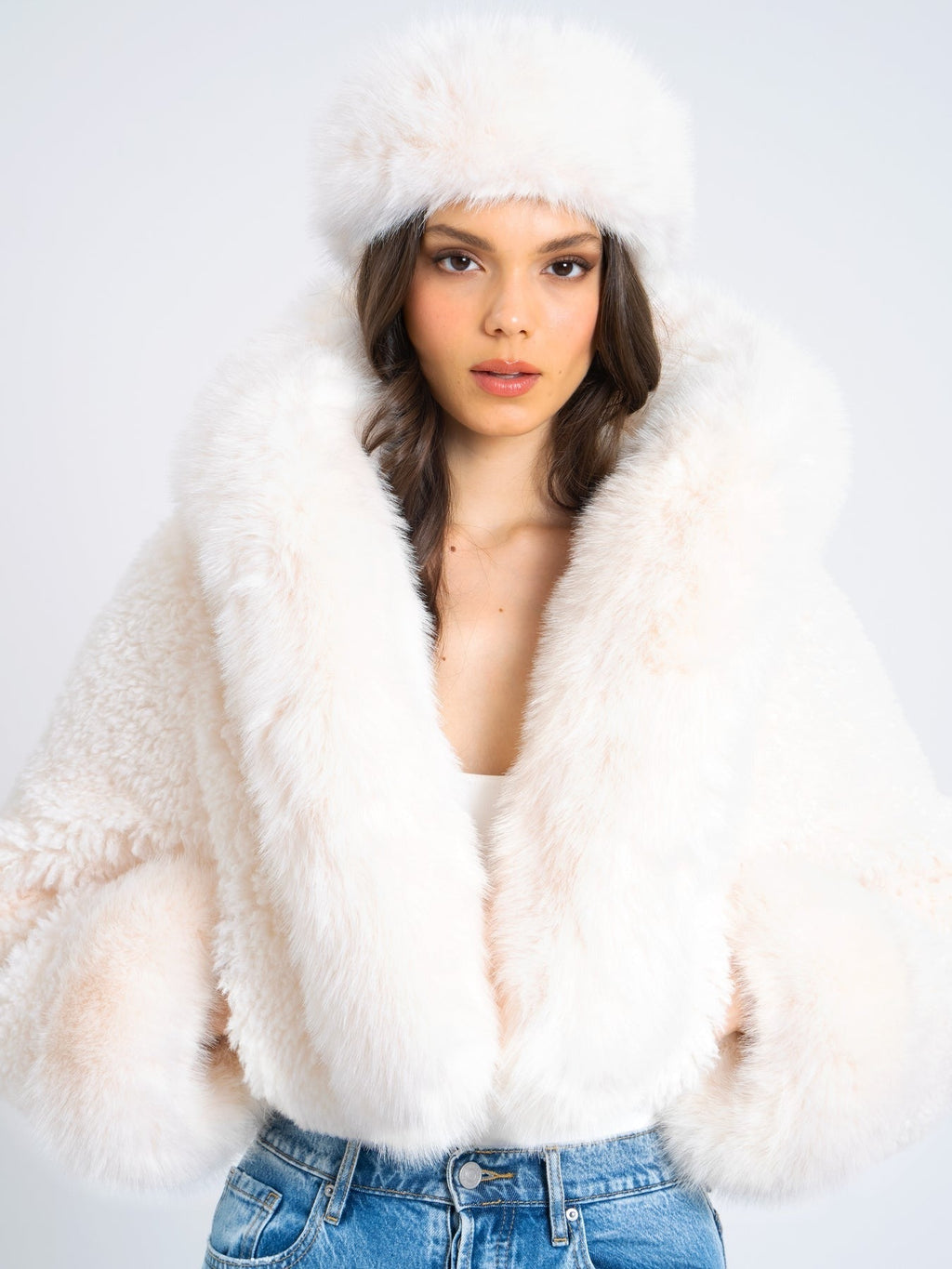 Cropped Faux Fur Jacket | Glamorous & Warm | Winter Statement Piece