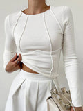 Long Sleeve Top | Ribbed Texture | Everyday Wear