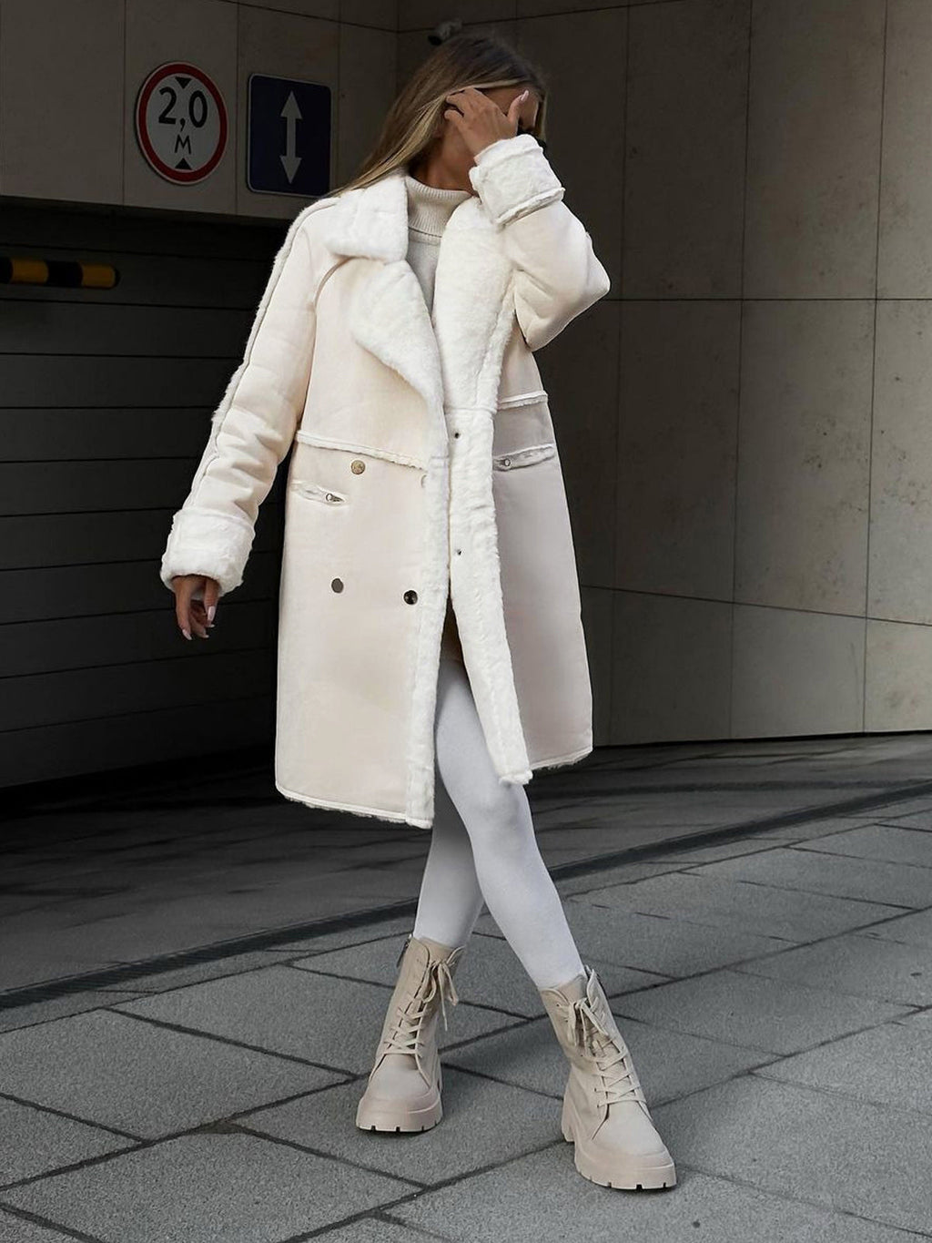 Long Faux Shearling Coat | Elegant & Warm | Winter Staple