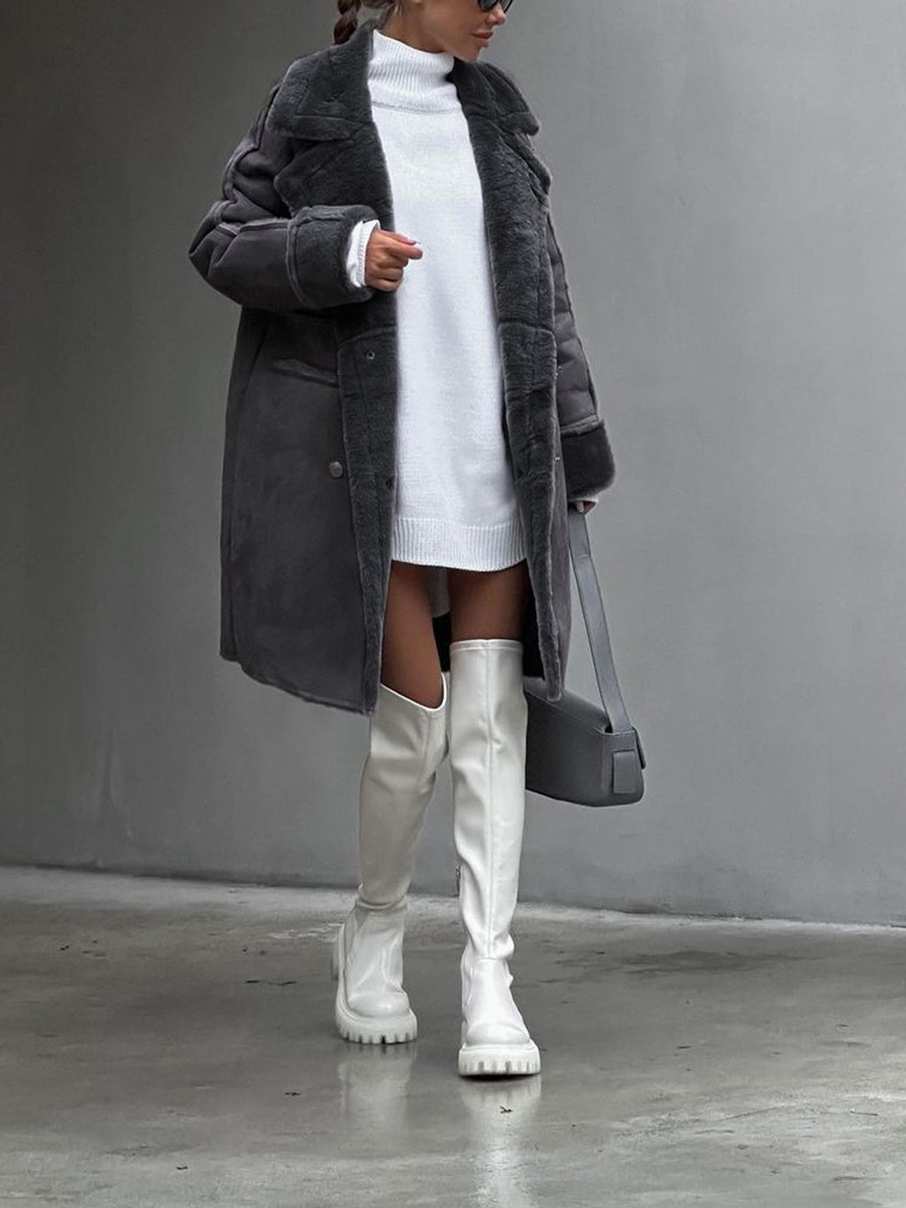 Long Faux Shearling Coat | Elegant & Warm | Winter Staple