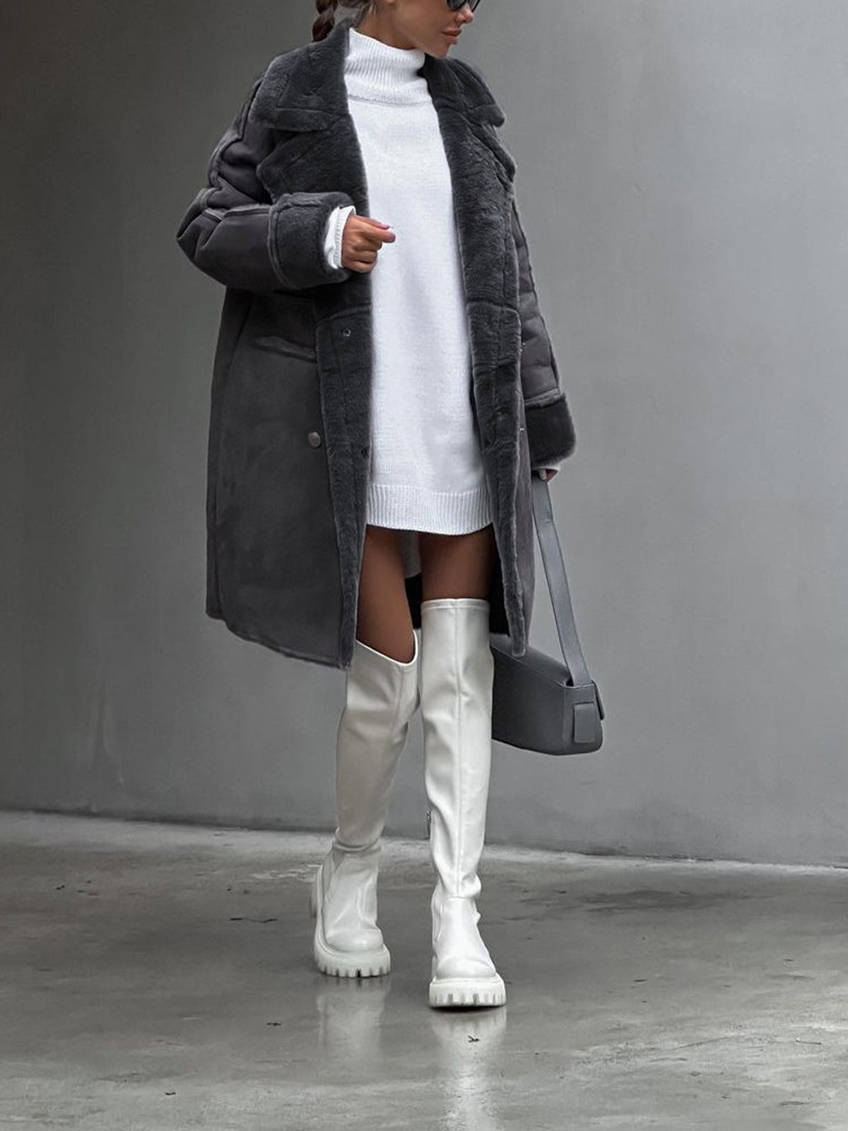 Long Faux Shearling Coat | Elegant & Warm | Winter Staple