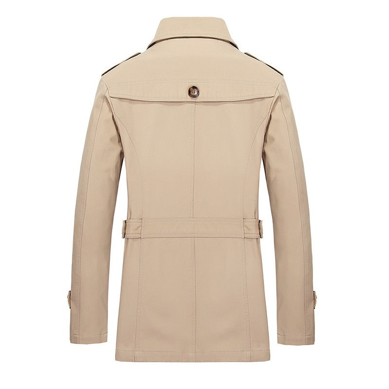 Men's Trench Coat | Double-Breasted Design | Classic Autumn-Winter Wear