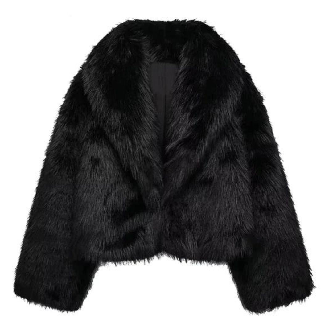 Faux Fur Cropped Jacket | Luxurious & Warm | Modern Design