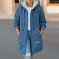 Longline Fleece Hoodie Jacket | Cozy Fit | Warm and Stylish