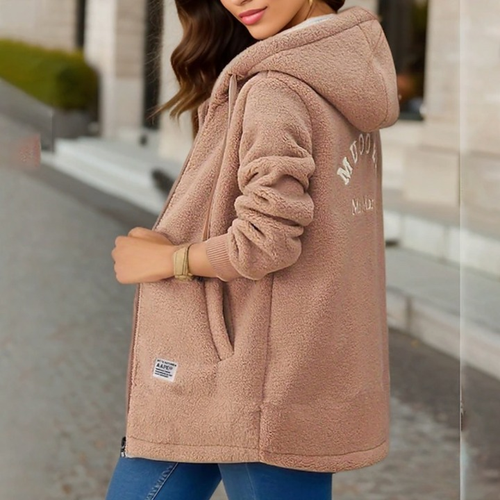 Longline Fleece Hoodie Jacket | Cozy Fit | Warm and Stylish