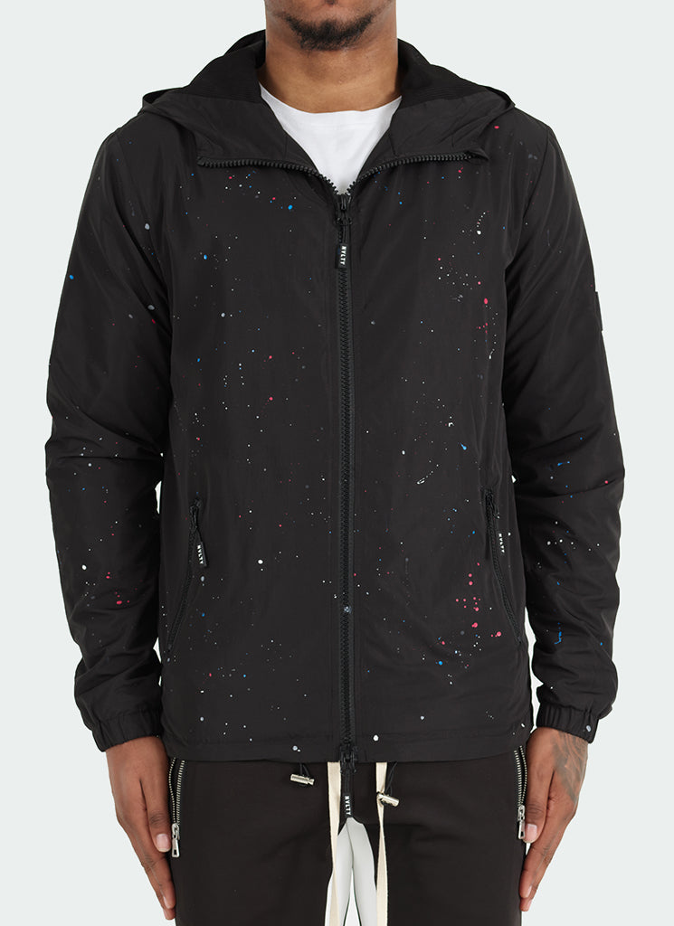 Lightweight Hooded Jacket | Subtle Splatter Design | Sleek and Comfortable