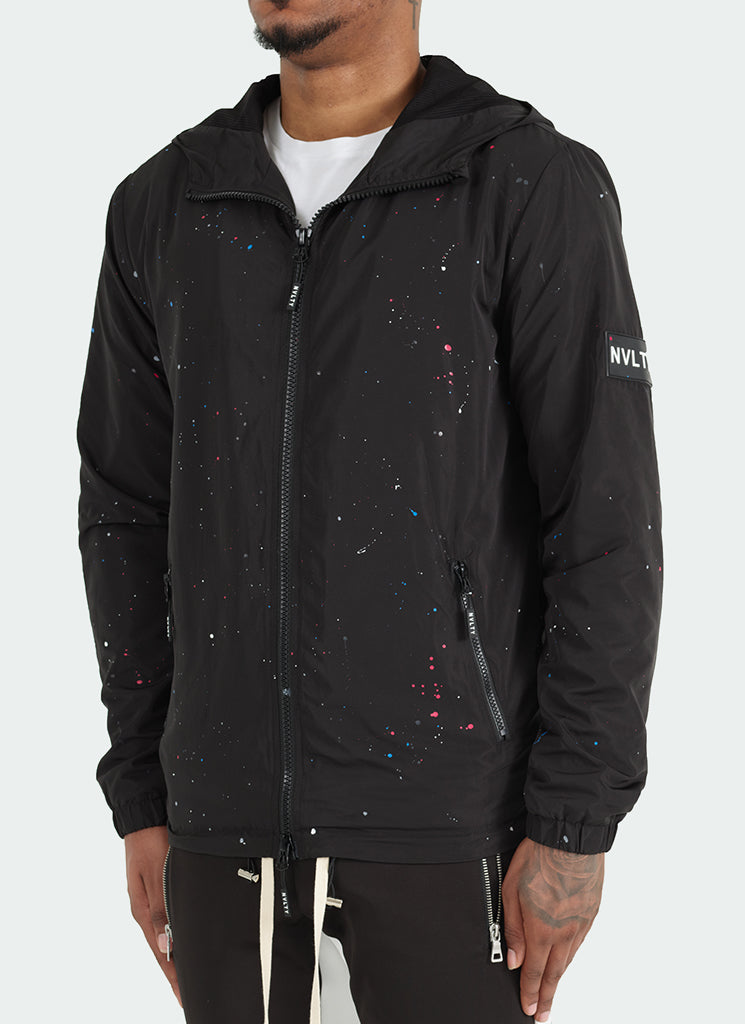 Lightweight Hooded Jacket | Subtle Splatter Design | Sleek and Comfortable