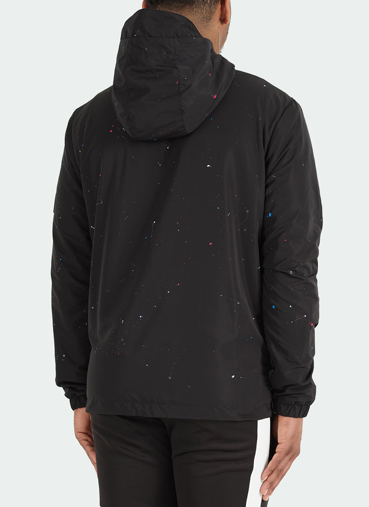 Lightweight Hooded Jacket | Subtle Splatter Design | Sleek and Comfortable