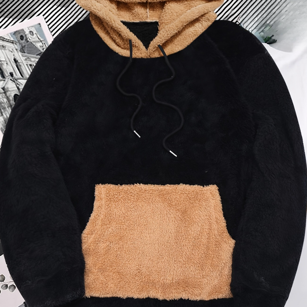 Fleece Hoodie | Two-Tone | Soft and Warm
