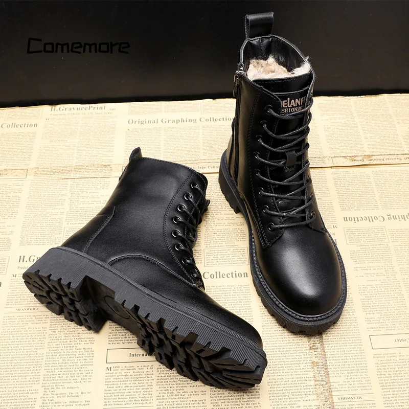 Warm Black Boots | Faux Fur Lining | Winter Wear