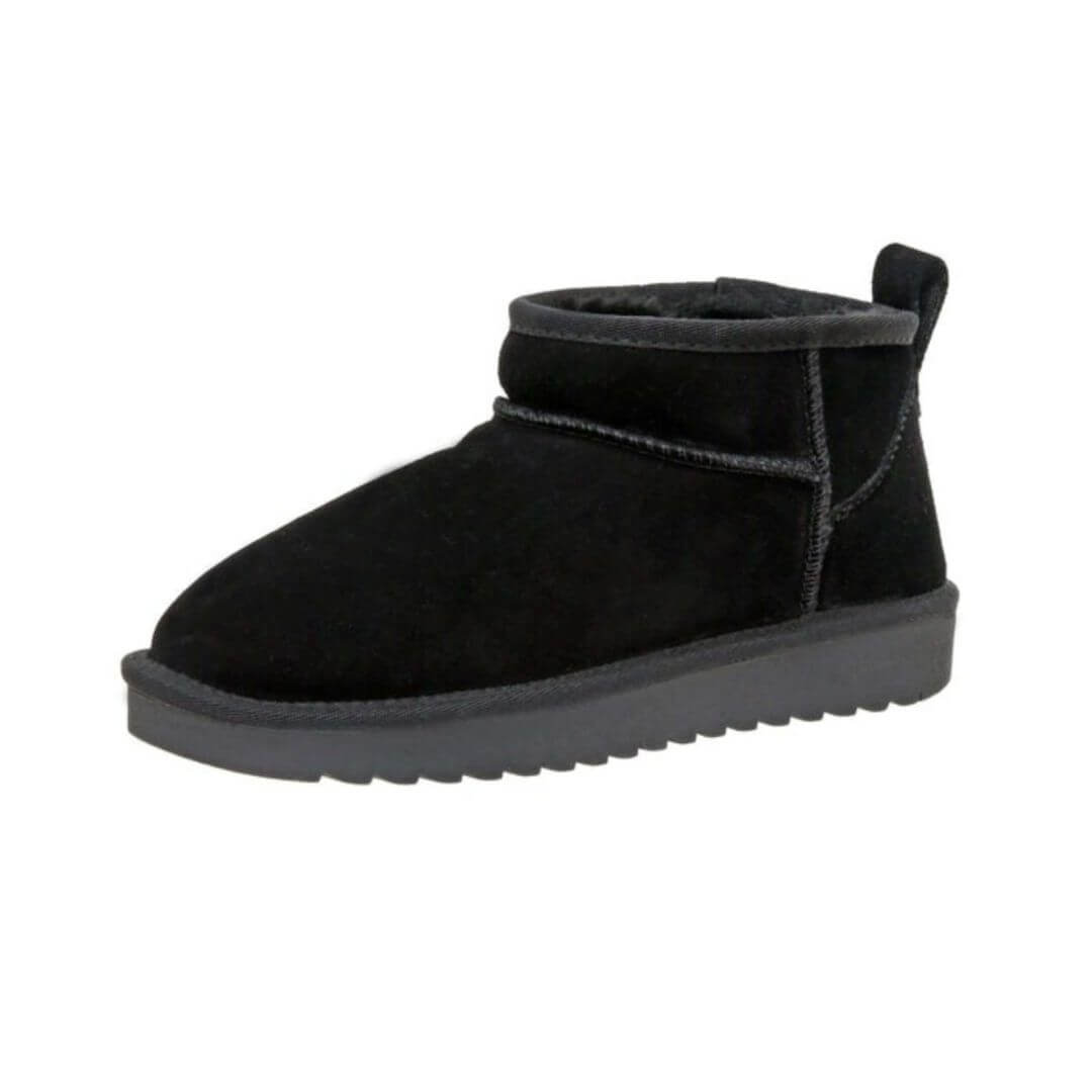 Shearling-Lined Ankle Boots | Suede Finish | Warm and Stylish