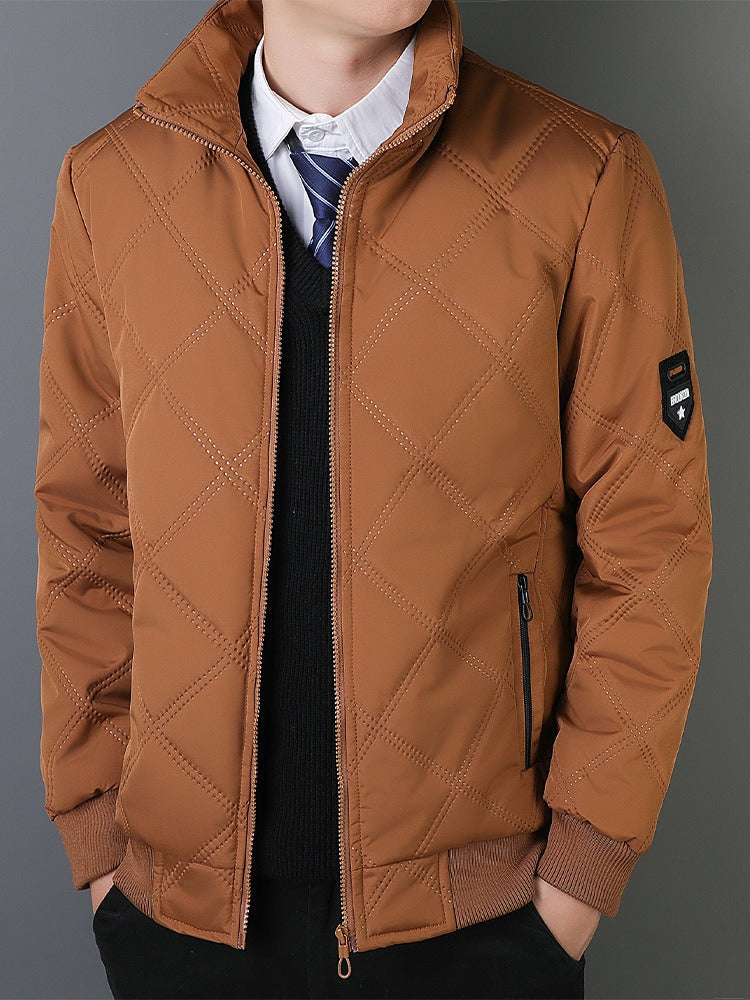 Men's Quilted Jacket | Faux Fur Lining | Winter Warmth