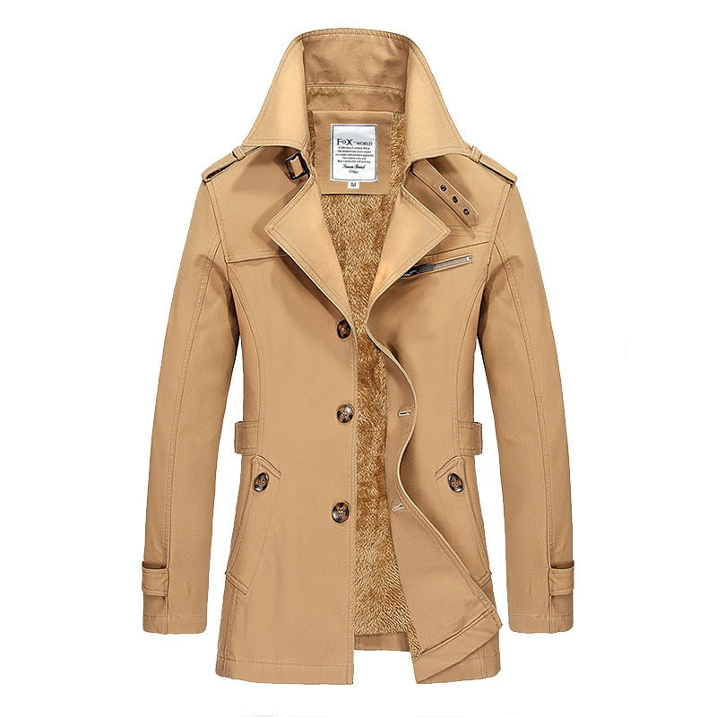 Men's Trench Coat | Double-Breasted Design | Classic Autumn-Winter Wear