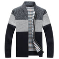 Color-Block Knit Cardigan | Plaid Lined | Modern Style