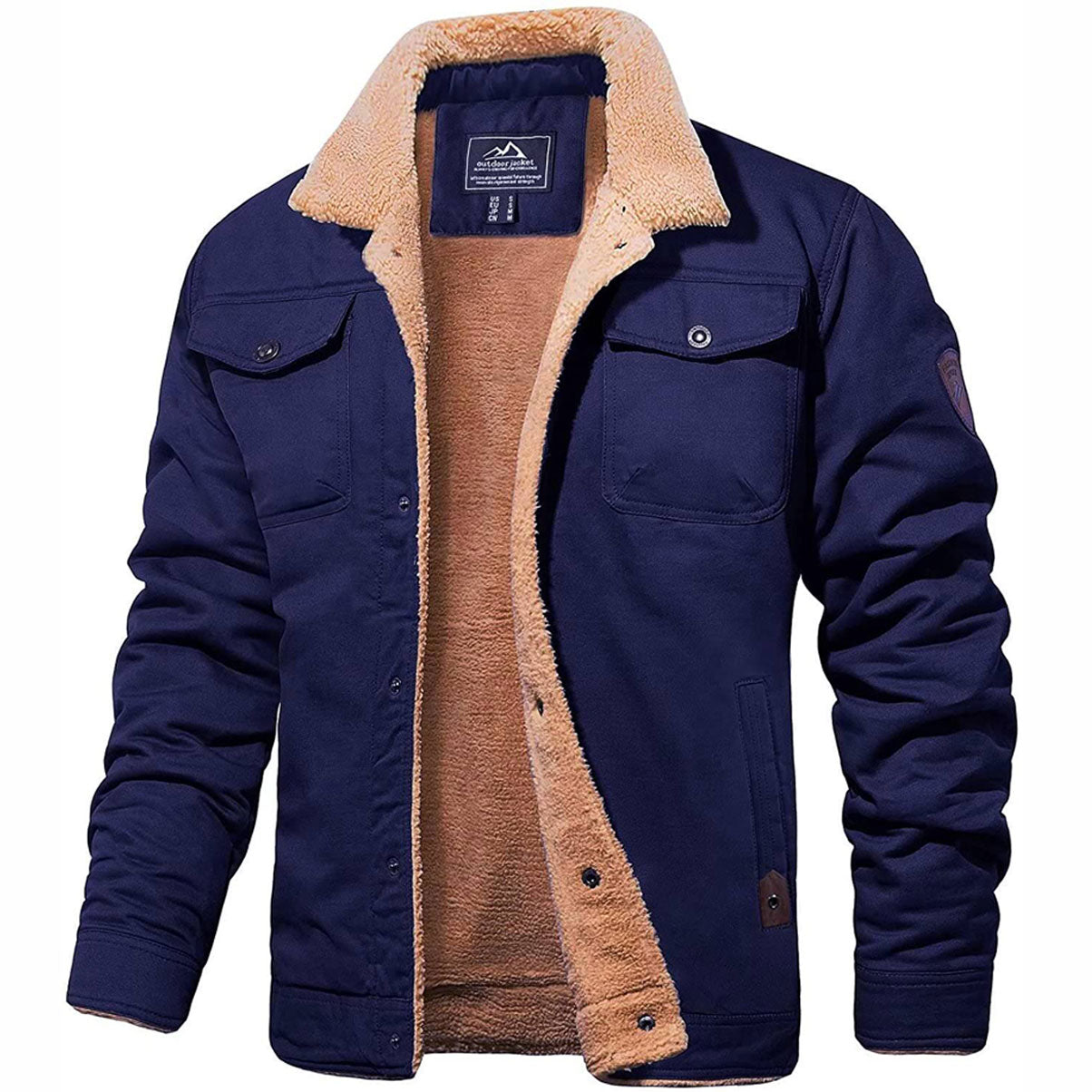 Sherpa-Lined Jacket | Winter Warmth | Durable and Stylish
