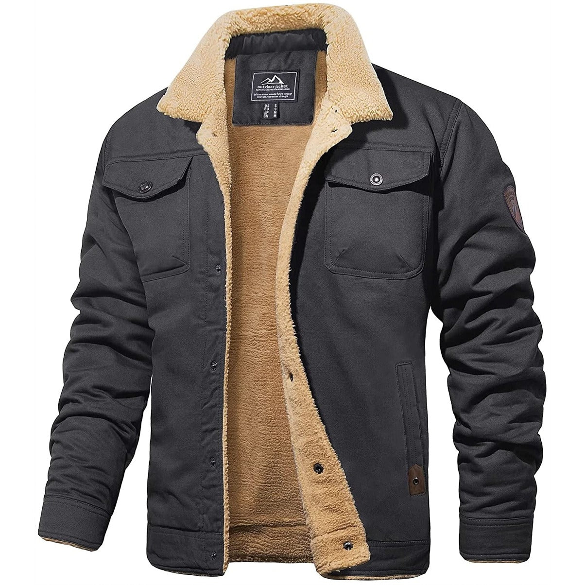 Sherpa-Lined Jacket | Winter Warmth | Durable and Stylish