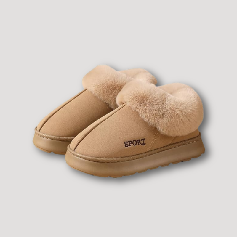Cozy Pluche Bont Gevoerde Winter Slippers