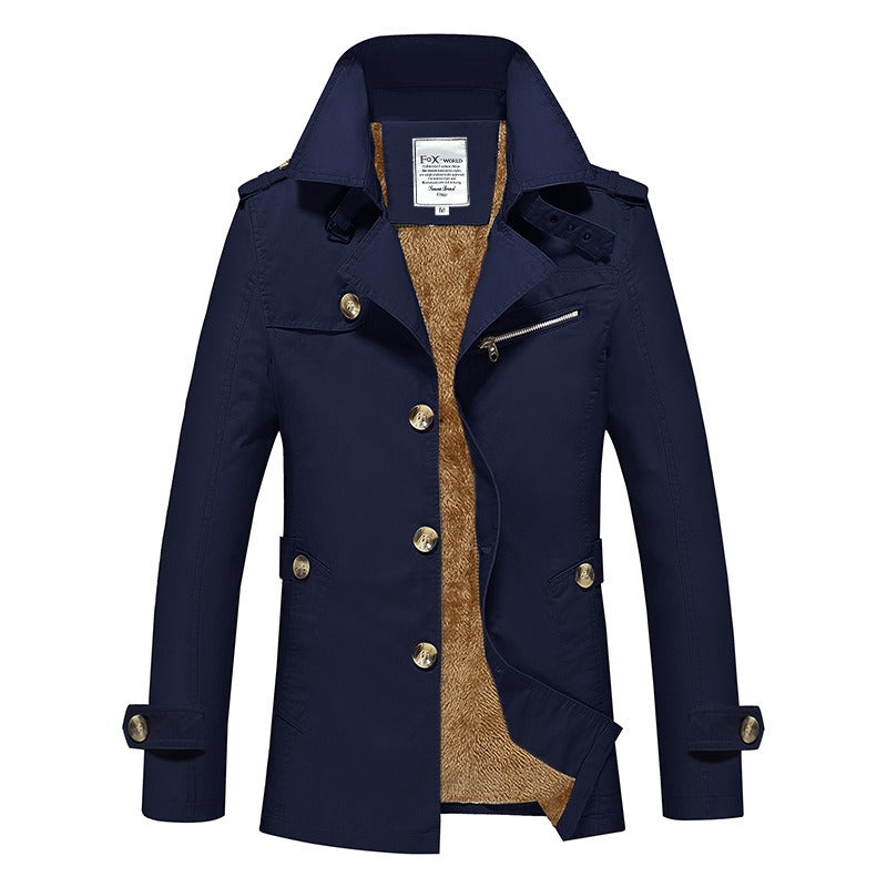 Men's Trench Coat | Double-Breasted Design | Classic Autumn-Winter Wear